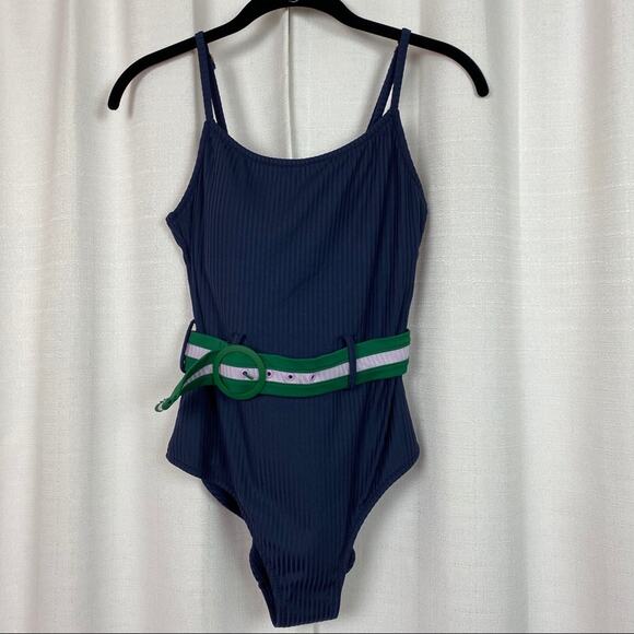 Jessica Simpson Navy Blue One Piece Swimsuit Sz.S NWT - Picture 5 of 10